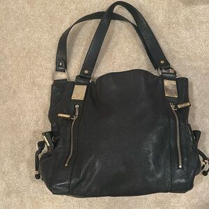 Michael Kors Michael Kors Women's Leather Bucket Bag Large Black Gold Accents
